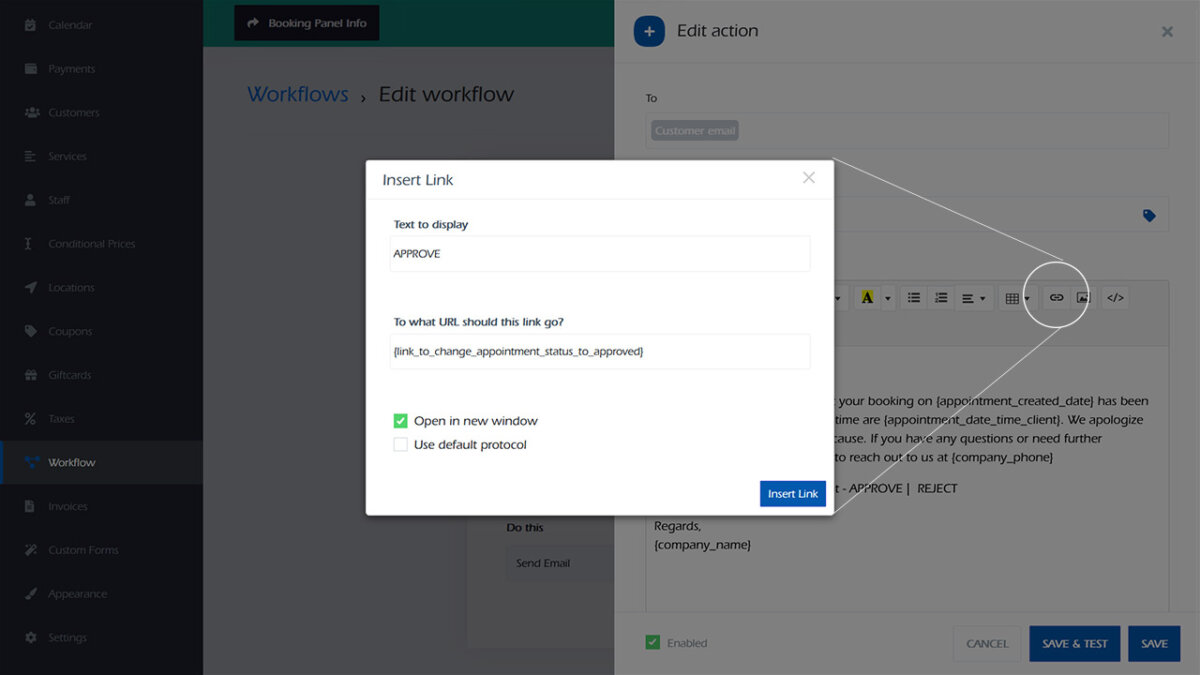 Workflow Update Status Update appointment status with Workflow - e-Janji